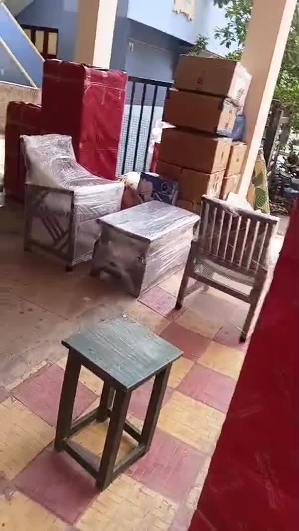 Video of wrapped furniture ready for a move